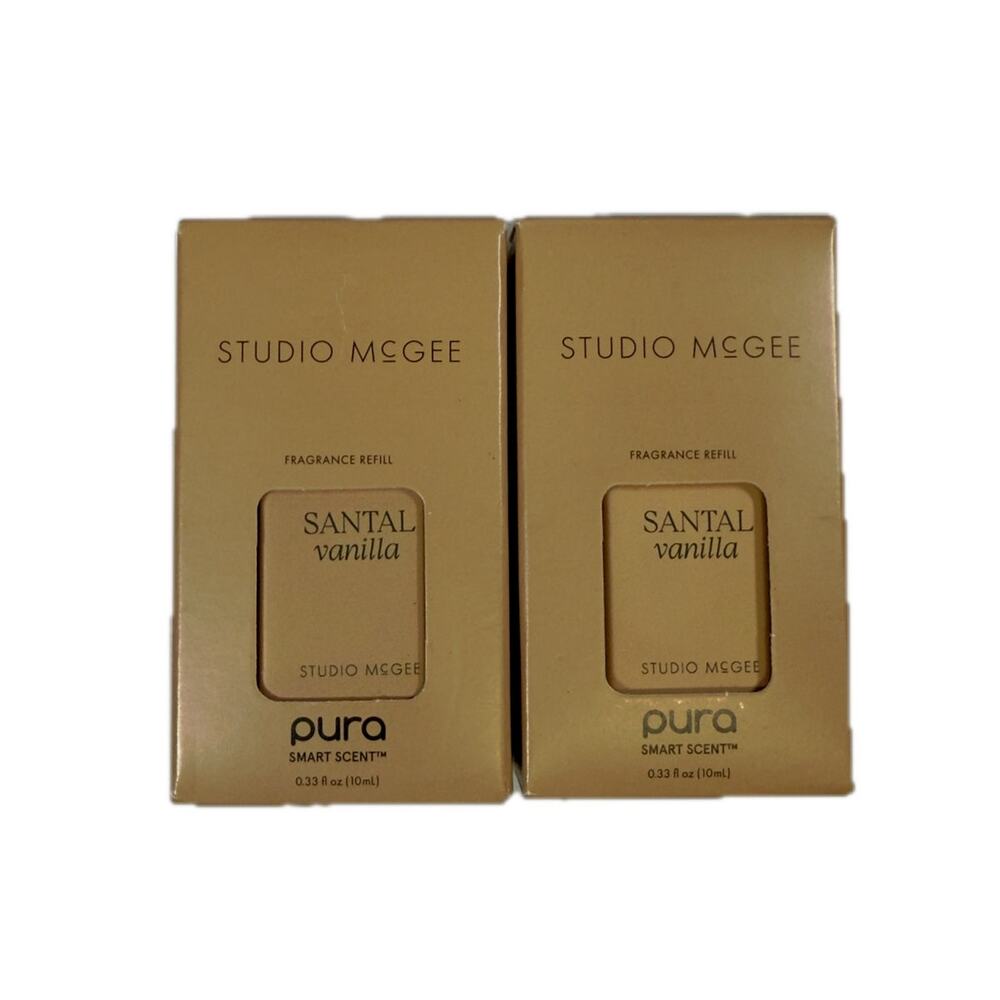 Pura Smart Scent Studio McGee SANTAL VANILLA Fragrance Diffuser Refill 2-Pk New